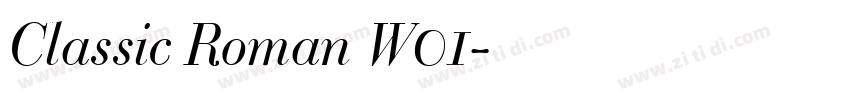 Classic Roman W01字体转换